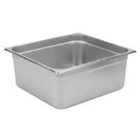 Full Size Stainless Steel 2.5-Inch Deep 24 Gauge Pans Thunder Group STPA8002 