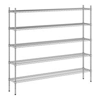 Regency 12" x 72" x 64" NSF Chrome 5-Shelf Kit