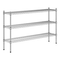 Regency 12" x 54" x 34" NSF Chrome 3-Shelf Kit