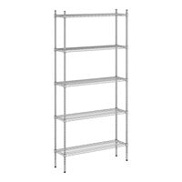 Regency 12" x 42" x 86" NSF Chrome 5-Shelf Kit