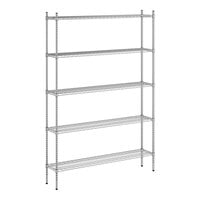 Regency 12" x 60" x 86" NSF Chrome 5-Shelf Kit