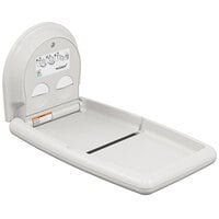 Koala Kare KB301-05SS White Granite Vertical Wall Mounted Baby Changing Station with Stainless Steel Inset
