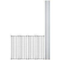 Regency 12 inch x 36 inch NSF Stainless Steel 4-Shelf Kit with 86 inch Posts