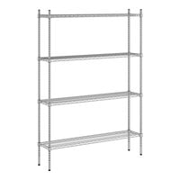 Regency 12" x 54" x 74" NSF Chrome 4-Shelf Kit