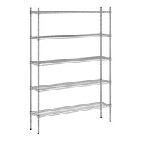 Regency 12" x 54" x 74" NSF Chrome 5-Shelf Kit