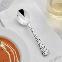 Silver Visions 5 7/8 inch Brixton Heavy Weight Silver Plastic Soup Spoon - 600/Case