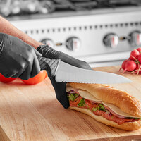 Schraf 8 inch Serrated Offset Deli Bread Knife with TPRgrip Handle