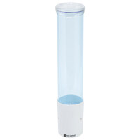San Jamar C4180TBLW Pull-Type Arctic Blue Wall Mount 3 - 5 oz. Water Cup Dispenser with Throat and Flip Cap