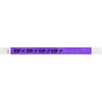 Carnival King Neon Purple VIP Disposable Tyvek® Wristband 3/4 inch x 10 inch - 500/Bag