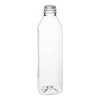 32 oz. Customizable Tall Square Milkman PET Clear Bottle - 104/Case