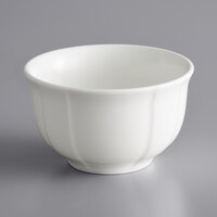 Sample - Acopa Condesa 8 oz. Pearl White Scalloped Porcelain Bouillon Cup