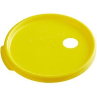 Choice Round Yellow Lid for 4 Qt. Pump Dispenser
