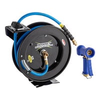 Regency Open Powder-Coated Steel Hose Reel with 30' x 3/8" Hose and Heavy-Duty Front Trigger Water Gun
