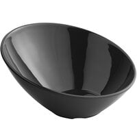 Acopa 20 oz. Black Slanted Melamine Bowl