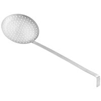 Choice 5 3/4" Two-Piece Stainless Steel Round Perforated Skimmer