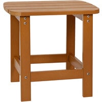 Flash Furniture Charlestown Teak Faux Wood Side Table