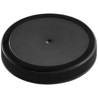 70/400 Unlined Black Ribbed Plastic Cap - 850/Case