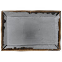 Dudson Harvest 11 1/4" x 7 1/2" Grey Rectangular China Platter by Arc Cardinal - 6/Case
