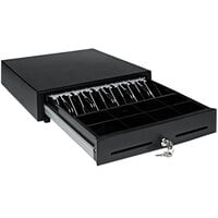 Star CD3-1616BK58-S2 Value Series 16 inch x 16 inch Black Printer Driven Cash Drawer with 5 Bill / 8 Coin Till