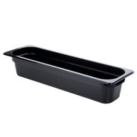 Cambro 24LPHP110 H-Pan™ 1/2 Size Long Black High Heat Plastic Food Pan - 4" Deep