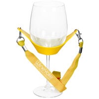Franmara WineYoke Yellow Rubber Wine Glass Holder with 38" Lanyard 8044-39