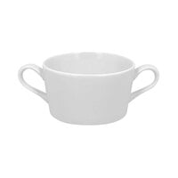 RAK Porcelain Access 10.2 oz. Bright White Porcelain Soup Bowl with 2 Handles - 12/Case