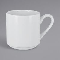 RAK Porcelain Polaris Access 7.8 oz. Stackable Bright White Porcelain Tea Cup - 12/Case