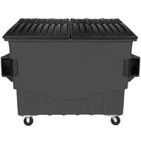 Toter FR040-00125 4 Cubic Yd. Dark Cool Gray Front End Loading Mobile Trash Container / Dumpster (2000 lb. Capacity)