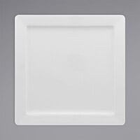 RAK Porcelain Polaris Access 10 5/8 inch Wide Rim Square Porcelain Plate - 6/Case