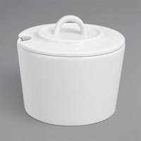 RAK Porcelain Polaris Access 7.8 oz. Porcelain Sugar Bowl with Lid - 12/Case