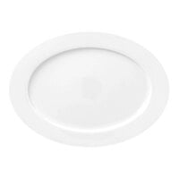 RAK Porcelain Access 13 1/4" x 9 5/8" Wide Rim Oval Porcelain Plate - 6/Case