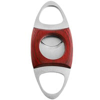 Franmara 3 1/2 inch Stainless Steel Cigar Cutter with Rosewood Inlay 8211