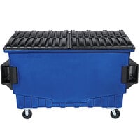Toter FR020-00705 2 Cubic Yd. Blue Front End Loading Mobile Trash Container / Dumpster (1000 lb. Capacity)