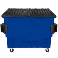 Toter FR040-00718 4 Cubic Yd. Waste Blue Front End Loading Mobile Trash Container / Dumpster (2000 lb. Capacity)