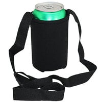 Franmara BevYoke Black Neoprene Beverage Cozie with 18" Lanyard 8043-01