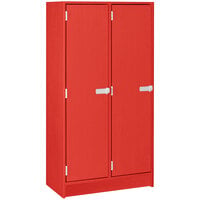 I.D. Systems 30 inch x 18 inch x 59 inch Tulip Red Double Storage Locker with Doors 79003 B30 043