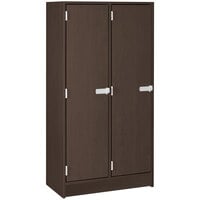 I.D. Systems 30 inch x 18 inch x 59 inch Midnight Maple Double Storage Locker with Doors 79003 B30 023