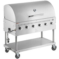 Backyard Pro LPG48RD 48" Stainless Steel Liquid Propane Outdoor Grill With Roll Dome