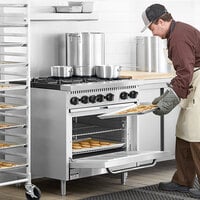 Main Street Equipment E36-N Natural Gas 6 Burner 36 inch Range with Standard Oven - 210,000 BTU