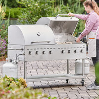 Backyard Pro LPG60RD 60 inch Stainless Steel Liquid Propane Outdoor Grill With Roll Dome