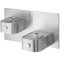 Halsey Taylor HRF-SEBP Contour Stainless Steel Bi-Level Wall Mount Non-Filtered Drinking Fountain