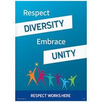 ComplyRight A2031PK 10 inch x 14 inch Respect Diversity Embrace Unity Laminated Poster - 3/Pack