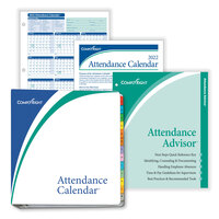ComplyRight 2022 White Attendance Tracking Calendar Kit - 50/Pack