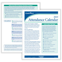ComplyRight 2023 White Attendance Tracking Calendar Kit - 50/Pack