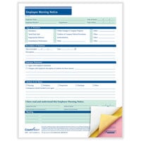 ComplyRight 3-Part Carbonless Employee Warning Notice - 50/Pack