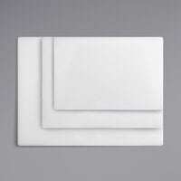 Choice 3-Piece 3/4" Thick White Polyethylene Cutting Board Kit