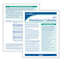 ComplyRight 2022 White Attendance Tracking Calendar Kit - 200/Pack