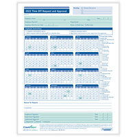 ComplyRight 8 1/2 inch x 11 inch 2022 1-Part Time Off Request and Approval Form A0037 - 50/Pack