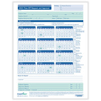 ComplyRight 8 1/2 inch x 11 inch 2023 1-Part Time Off Request and Approval Form A0037 - 50/Pack