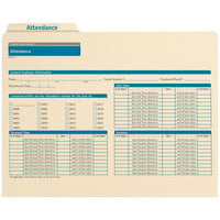 ComplyRight 9 1/2 inch x 11 3/4 inch Attendance Record Folder - 25/Pack